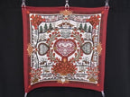 Hermes Pliss Scarf Carre Plisse Multicolor Silk Decoupages Paper