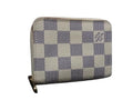 Louis Vuitton Coin Case Zippy Purse White Damier Azur Gold