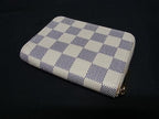 Louis Vuitton Coin Case Zippy Purse White Damier Azur Gold