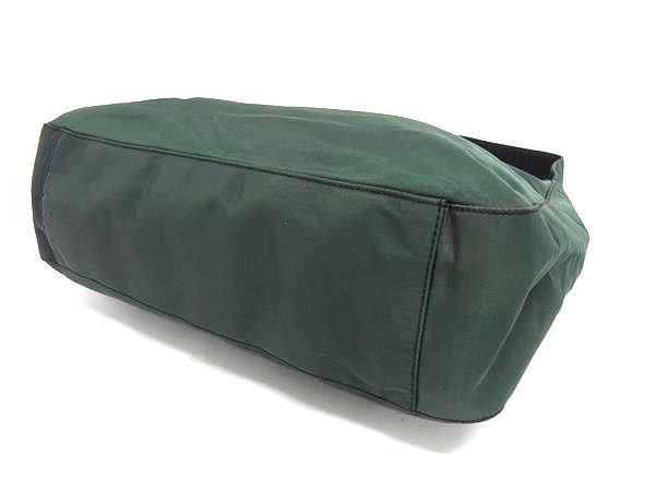 Prada Shoulder Bag Green Black Tessuto