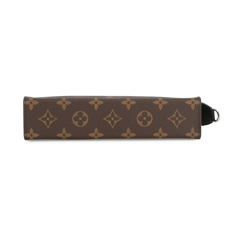 Louis Vuitton Shoulder Bag Monogram Macassar Gaston Wearable Wallet Brown Noir Black