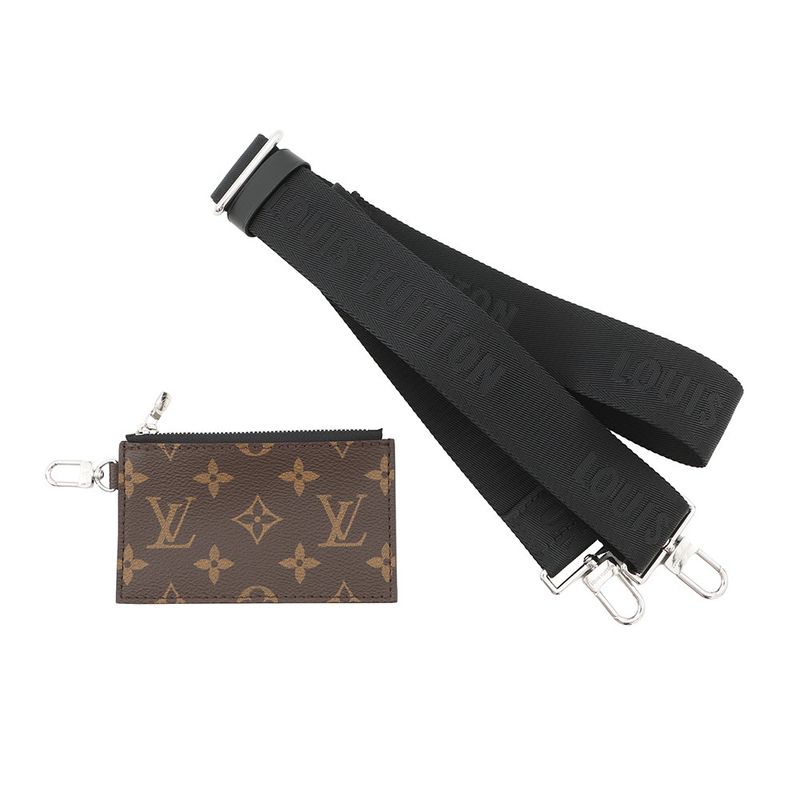 Louis Vuitton Shoulder Bag Monogram Macassar Gaston Wearable Wallet Brown Noir Black