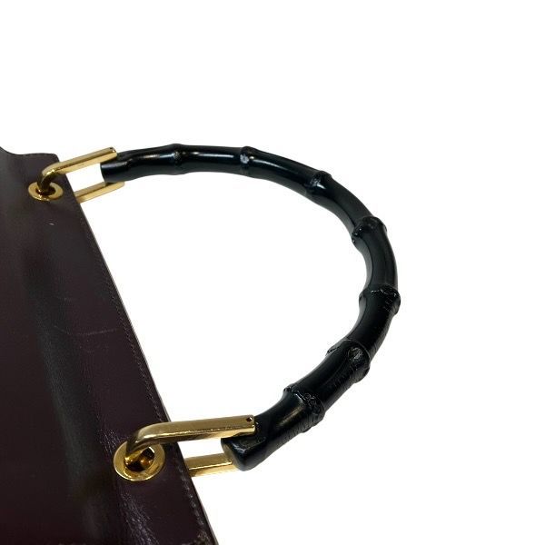 Gucci Bamboo Bag Handbag Wine Red — view 5