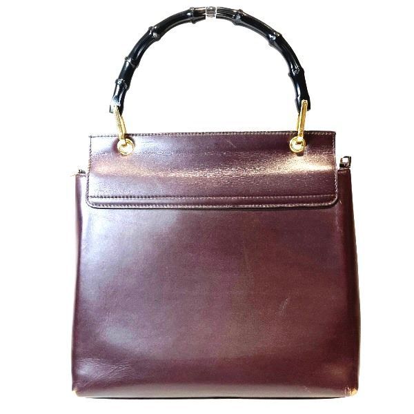 Gucci Bamboo Bag Handbag Wine Red — view 2