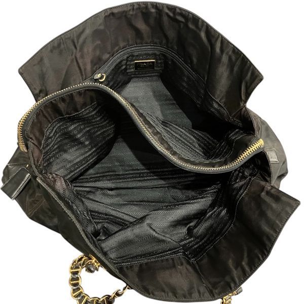 Prada Tessuto Nylon Chain Shoulder Bag — view 6