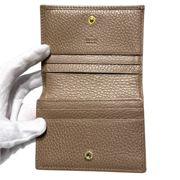 Gucci GG Marmont Beige Leather Bifold Wallet — view 3