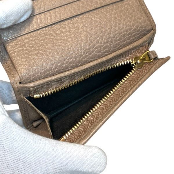 Gucci GG Marmont Beige Leather Bifold Wallet — view 5