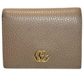 Gucci GG Marmont Beige Leather Bifold Wallet