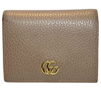 Gucci GG Marmont Beige Leather Bifold Wallet