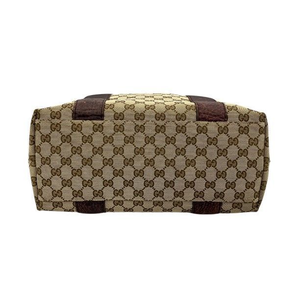 Gucci Bamboo Tote Leather Canvas Beige Brown — view 3