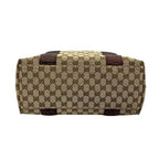 Gucci Bamboo Tote Leather Canvas Beige Brown — view 3