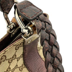 Gucci Bamboo Tote Leather Canvas Beige Brown — view 8