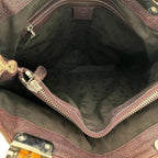 Gucci Bamboo Tote Leather Canvas Beige Brown — view 6