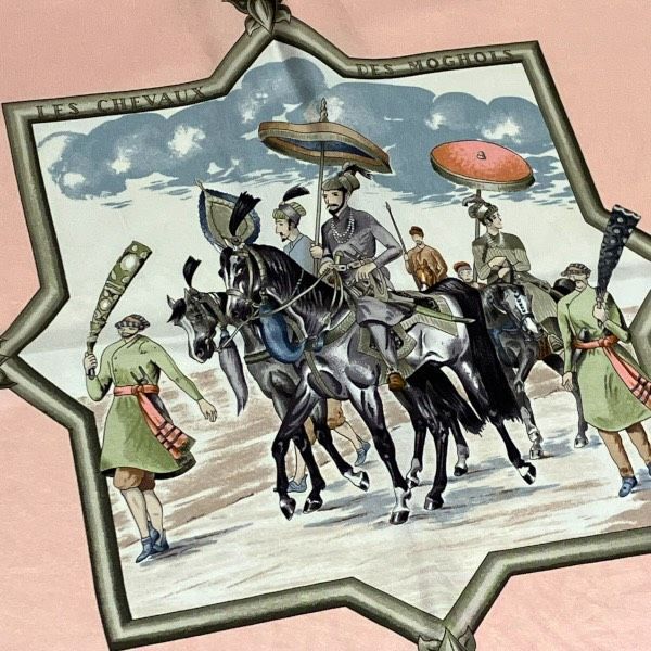 Hermes Carre 90 les Chevaux Des Moghols Mughal Dynasty Horse — view 8