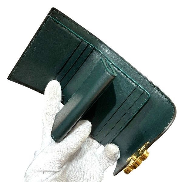Celine Triomphe Small Flap Compact Wallet Trifold — view 3