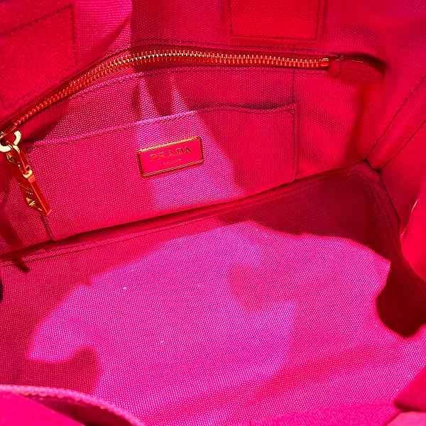 Prada Canapa Pink Canvas Tote — view 6