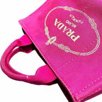 Prada Canapa Pink Canvas Tote — view 8