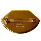 Hermes Enamel Cloisonne Brooch Gold Red — view 3
