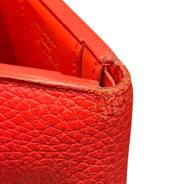 Louis Vuitton Taurillon Portefeuille Capucines XS Trifold Wallet Coral Tahiti — view 8