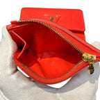 Louis Vuitton Taurillon Portefeuille Capucines XS Trifold Wallet Coral Tahiti — view 6
