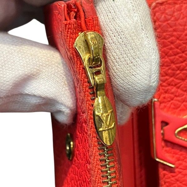 Louis Vuitton Taurillon Portefeuille Capucines XS Trifold Wallet Coral Tahiti — view 7
