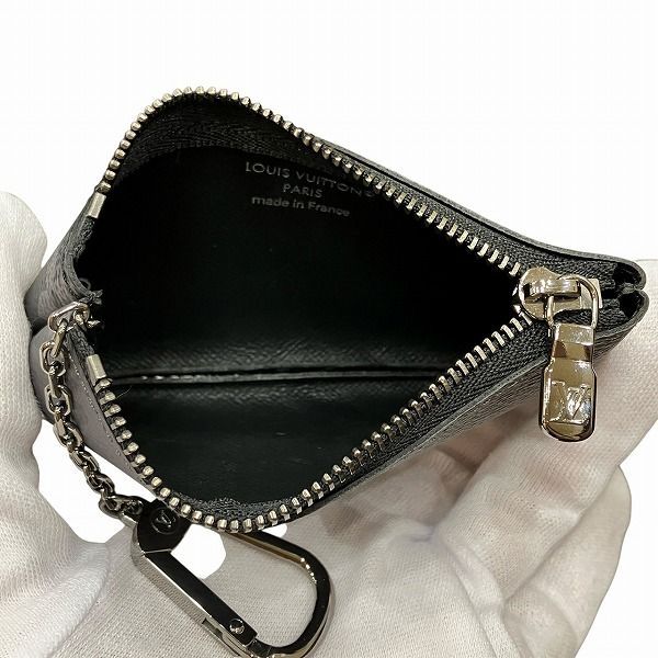 Louis Vuitton Monogram Eclipse Pochette Cles Coin Case Gray Black — view 3