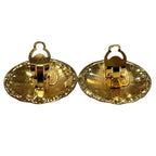 Chanel Quilted CC Logo Gold 23 Vintage Earrings — view 5