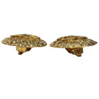 Chanel Quilted CC Logo Gold 23 Vintage Earrings — view 8