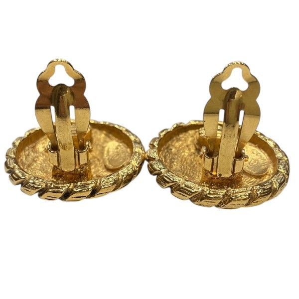 Chanel CC Logo Gold Vintage Earrings — view 5