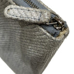 Chanel Deauville Pouch Raffia Light Gray — view 5