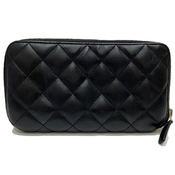 Chanel Quilted Lambskin Zip Around Wallet — view 2