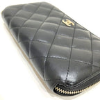 Chanel Quilted Lambskin Zip Around Wallet — view 9