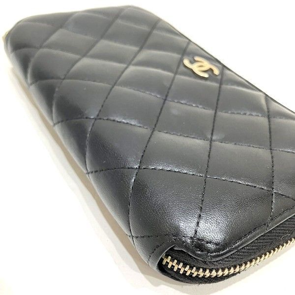 Chanel Quilted Lambskin Zip Around Wallet — view 9