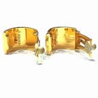 Hermes Enamel Earrings White Blue Yellow — view 3