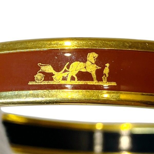 Hermes Enamel PM Cloisonne Red Bangle X — view 6