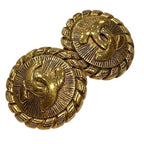 Chanel CC Logo Gold Vintage Earrings — view 9