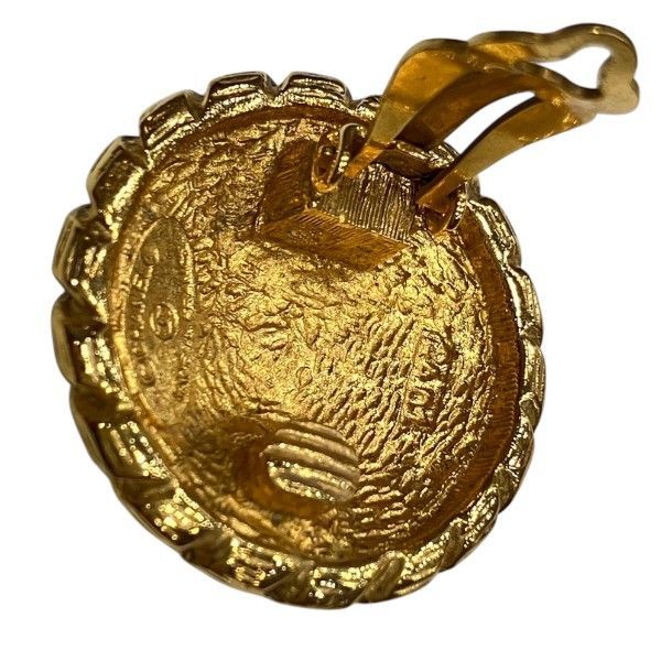 Chanel CC Logo Gold Vintage Earrings — view 6