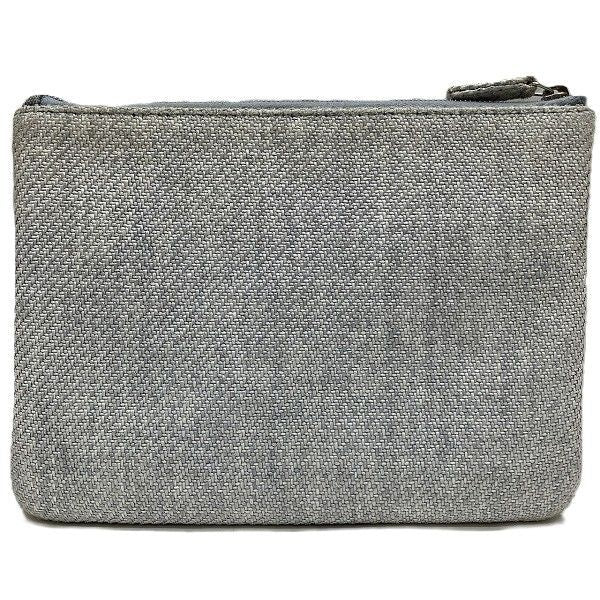 Chanel Deauville Pouch Raffia Light Gray — view 2