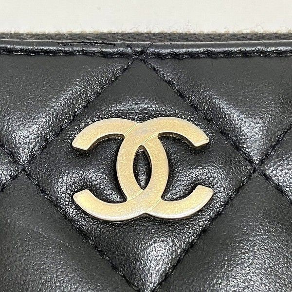 Chanel Quilted Lambskin Zip Around Wallet — view 7