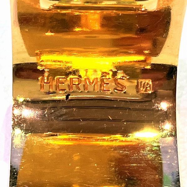 Hermes Enamel Earrings White Blue Yellow — view 4