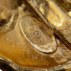 Chanel Quilted CC Logo Gold 23 Vintage Earrings — view 7