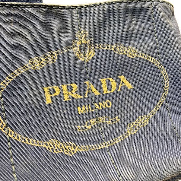 Prada Canapa Blue Canvas Tote — view 9