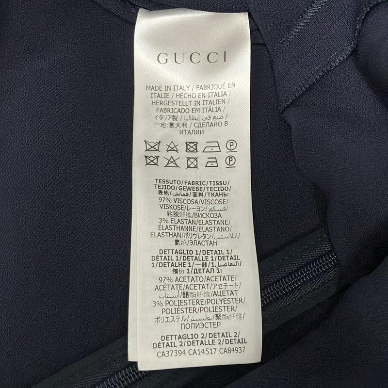 Gucci Dress 38 S Dark Navy Crew Dark