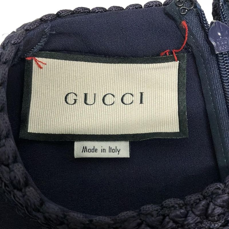 Gucci Dress 38 S Dark Navy Crew Dark