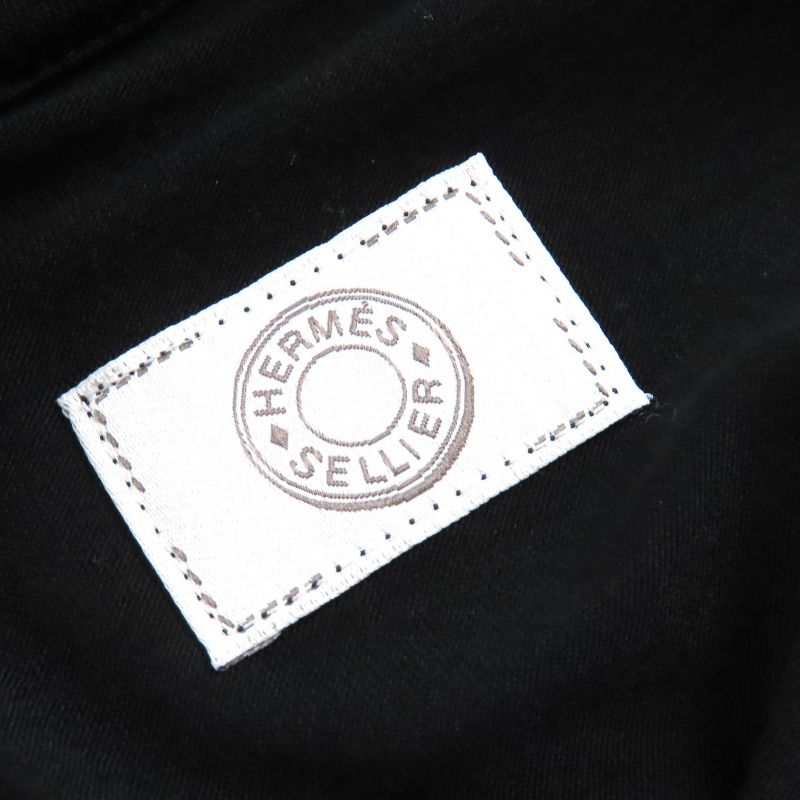 Hermes Workman Female Silver Metal Fittings Half Zip Short Sleeve Shirt Top Black Hat