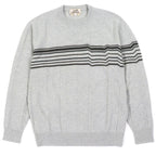 Hermes Workman Female Wool Cashmere Crew Neck Pullover Knit Sweater Gray
