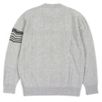 Hermes Workman Female Wool Cashmere Crew Neck Pullover Knit Sweater Gray