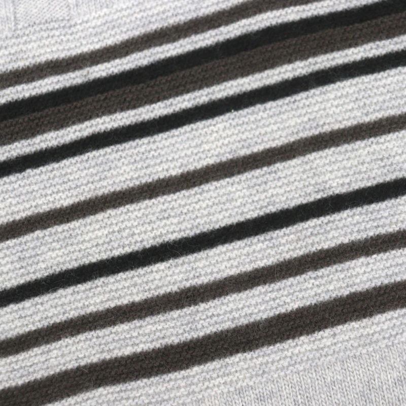 Hermes Workman Female Wool Cashmere Crew Neck Pullover Knit Sweater Gray
