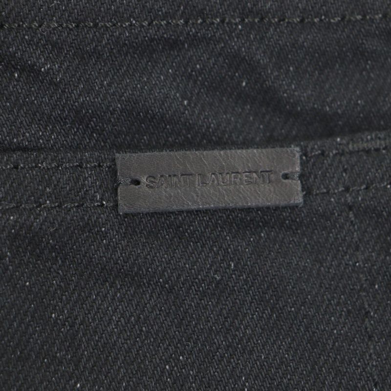 Saint Laurent Paris Cowhide with Leather Patch Hat