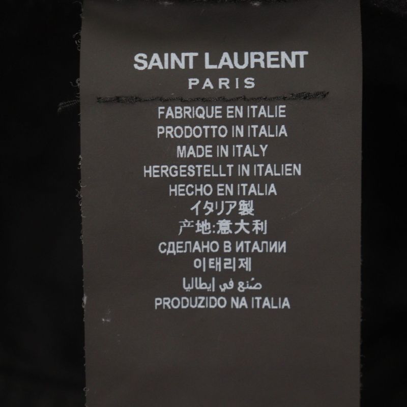 Saint Laurent Paris Cowhide with Leather Patch Hat